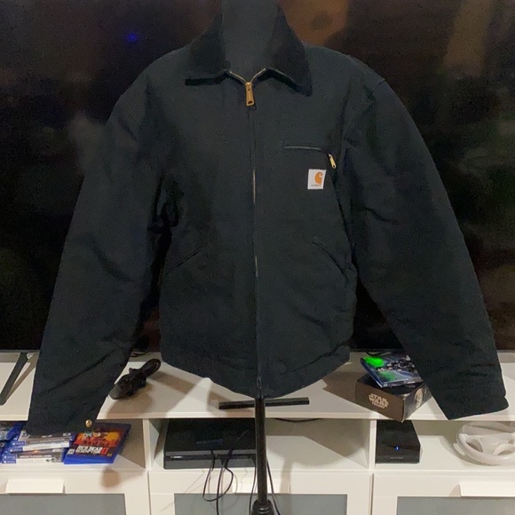 Carhartt Jackets & Coats Carhartt Black Winter Coat With Corduroy